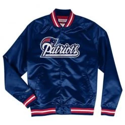 Mitchell & Ness Jacket - Satin Lightweight New England Patriots - Blue And Red - STJKMG18013