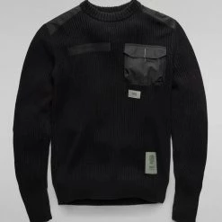 Shop All G-Star Sweater - Army Knit - Black - D20418