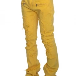 Majestik Jeans - Stacked Rips And Repair - Yellow - DL2242 Shop All
