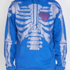 Shop All Politics Hoodie - Skeleton - Blue - SKELH101