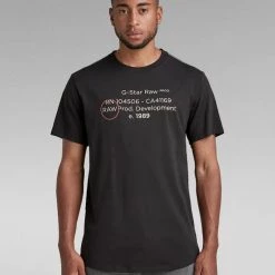 G-Star T-Shirt - Lash Text Graphic - Black - D21200 Shop All