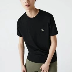 Lacoste T-Shirt - Crewneck Pima Cotton Jersey - Black-031 - TH6709
