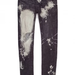 Purple-Brand Jeans - Big Bleach Blowout - Black - P002-BLBB222