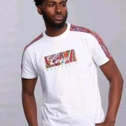 Coogi T-Shirt - Stripe - White - CG19650 Shop All