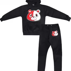 Effectus Clothing Sweatsuit - Bear Chenille - Black And Red - ECBMG98 Shop All