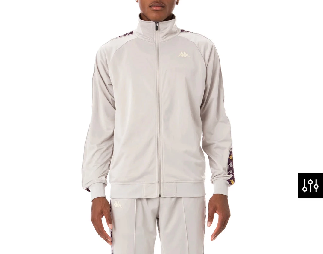 Kappa Tracksuit - 222 Banda Dullo - Grey With Violet And Yellow - 3113L9W 3 Kappa Tracksuit - 222 Banda Dullo - Grey With Violet And Yellow - 3113L9W