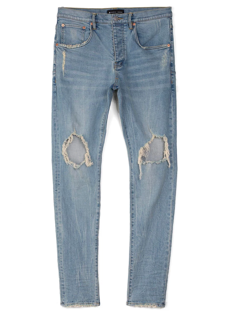 Purple-Brand Jeans - Light Indigo Blowout - P001 1 Purple-Brand Jeans - Light Indigo Blowout - P001