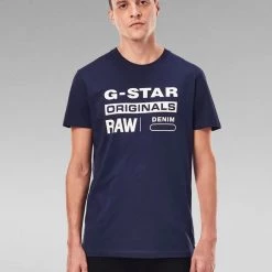 Shop All G-Star T-Shirt - Graphic - Sartho Blue - D14143