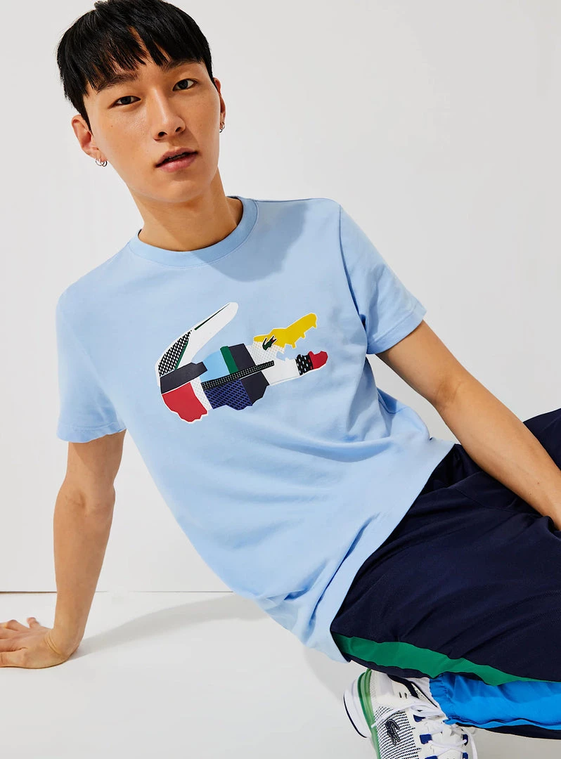 Shop All Lacoste T-Shirt - Patchwork Crocodile - Light Blue Blue-HBP - TH0822 2 Shop All Lacoste T-Shirt - Patchwork Crocodile - Light Blue Blue-HBP - TH0822