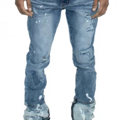 Majestik Jeans - Stacked Rips And Repair - Gradation Ash - DL2243 Shop All