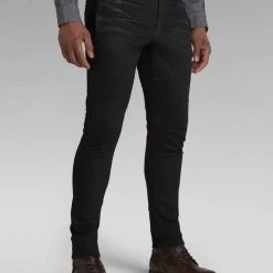 G-Star Jeans - D-Staq 3D Slim - Jet Black Scar Restored - D05385-C910