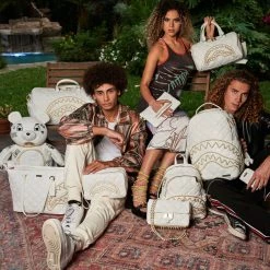 Shop All Sprayground Bag - Riviera Backpack - White And Gold - 910B4277NSZ