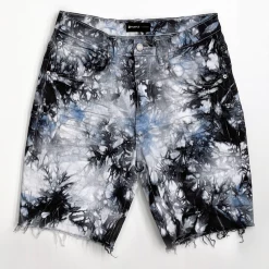 Purple-Brand Shorts - Tie Dye Jacquard Monogram - Blue Black - P020-BBJS222 Shop All