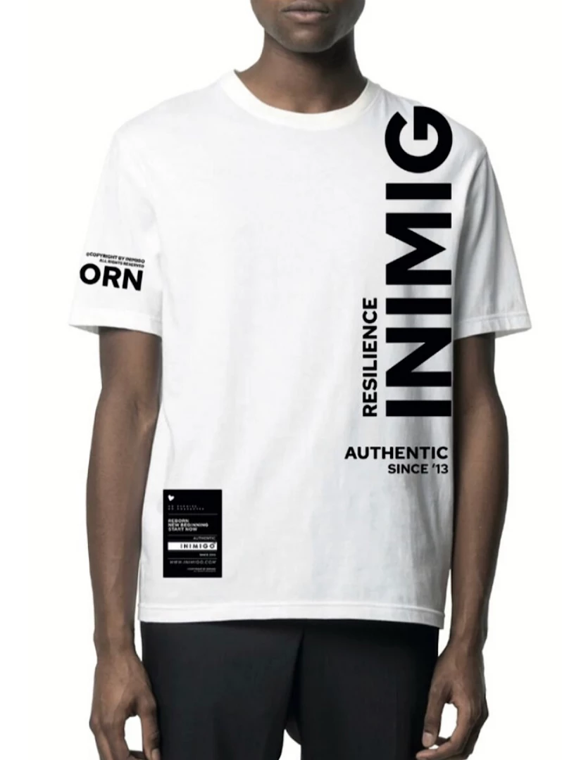 Shop All Inimigo T-Shirt - Lettering - White - ITS8110 1 Shop All Inimigo T-Shirt - Lettering - White - ITS8110