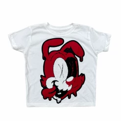 Rawyalty Kids T-Shirt - Bunny - White And Red
