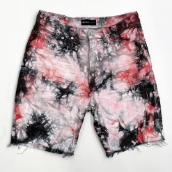 Shop All Purple-Brand Shorts - Tie Dye Jacquard Monogram - Red Black - P020-RBJS222