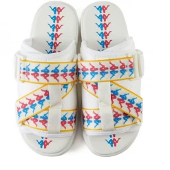Kappa Slides - 222 Banda Mitel 6 - White With Fuchsia And Blue - 36157LW Shop All