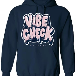 Outrank Hoodie - Vibe Check - Navy And Pink - OR1837H Shop All