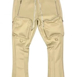 Motive Denim Track Pants - Cargo Stacked - Light Khaki - MT100