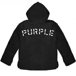 Shop All Purple-Brand Hoodie - Stencil Beach - Black - P324-CBSH222