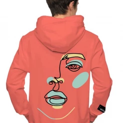 Inimigo Hoodie - Line Art Face - Porcelaine Pink - ILS8109