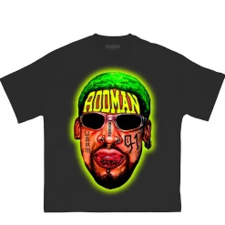 Shop All Rodman T-Shirt - Tattoo Face - Black
