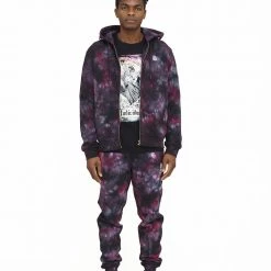 Shop All Cult Of Individuality Sweatsuit - Novelty - Merlot Tie Dye - 621B8-ZH22A
