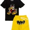 Shop All Rawyalty Kids Short Set - Secure The Bag - Black And Yellow - RKC-000