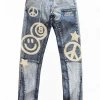 Lifted Anchors Jeans - Suede Patch Carpenter - Light Blue - LAFA121-5