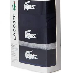 Lacoste Underwear - Casual Stretch Briefs 3-Pack - Navy Blue And Grey - 6H9844-51 BCK Shop All