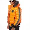 Shop All George V Puffer Jacket - Fur - Orange - GV9472
