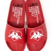 Kappa Slides - Authentic Aasjaat - Red And White - 34164FW Shop All