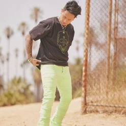 Shop All Valabasas Jeans - Phoenix Stacked - Lime - VLBS1192