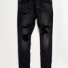 Purple-Brand Jeans - Distress - Worn Black - P001-WBDI222