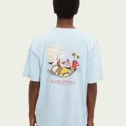 Scotch & Soda T-Shirt - Window - Sky Blue - 162377