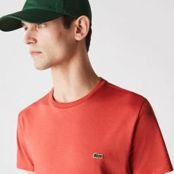 Lacoste T-Shirt - Crewneck Pima Cotton Jersey - Red-67G - TH6709