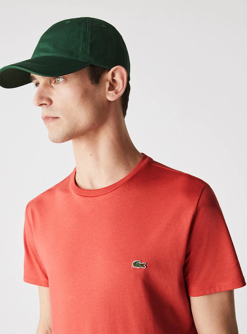 Lacoste T-Shirt - Crewneck Pima Cotton Jersey - Red-67G - TH6709 2 Lacoste T-Shirt - Crewneck Pima Cotton Jersey - Red-67G - TH6709