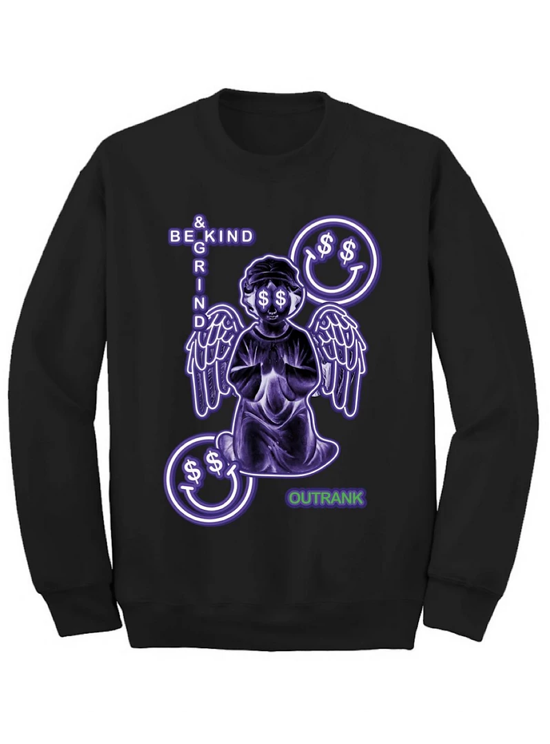 Shop All Outrank Sweater - Be Kind & Grind - Black - OR1843CF 1 Shop All Outrank Sweater - Be Kind & Grind - Black - OR1843CF