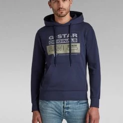 Shop All G-Star Hoodie - Originals - Servant Blue - D20696