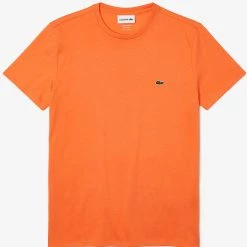 Lacoste T-Shirt - Crewneck Pima Cotton Jersey - Orange-NPB - TH6709 Shop All