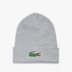 Lacoste Hat - Contrast Beanie - Light Grey - RB1081