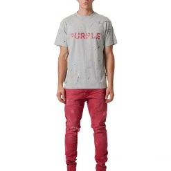 Purple-Brand Jeans - Hickory Stripe Overspray - Vintage Red - P001-HSRO222 Shop All