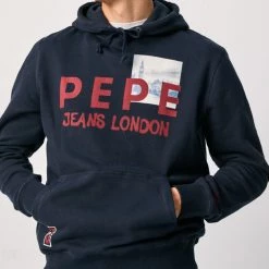 Shop All Pepe Jeans Hoodie - Joel - Navy - PM582058