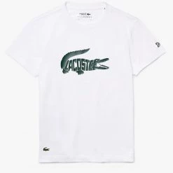 Shop All Lacoste T-Shirt - Print Crocodile - White-001 - TH6907