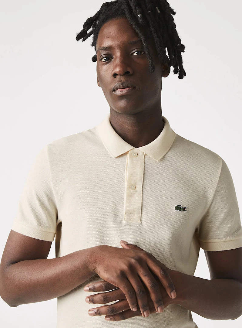 Lacoste T-Shirt - Slim Polo - Off White-XFJ - PH4012 2 Lacoste T-Shirt - Slim Polo - Off White-XFJ - PH4012