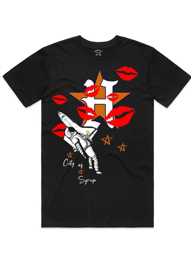 Shop All Dropout T-Shirt - Houston Kiss - Black - DROPA174 1 Shop All Dropout T-Shirt - Houston Kiss - Black - DROPA174