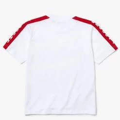 Lacoste Kids T-Shirt - Crewneck Lettered Band - White - TJ2659