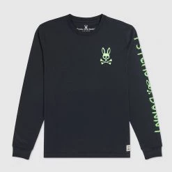 Shop All Psycho Bunny Shirt - Jasper Longsleeve - Navy - B6T176N1PC