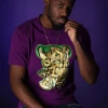 Shop All Fat Guap T-Shirt - Gold Bear Patch - Purple - T21983S