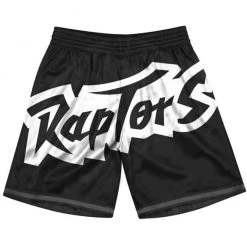 Mitchell & Ness Shorts - Big Face Toronto Raptors - Black And White - PSHR1062 Shop All